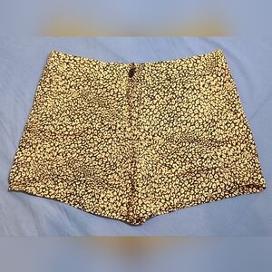 NWOT Madison Women's Black & Gold High Waist Animal/Leopard Print Shorts Sz 8